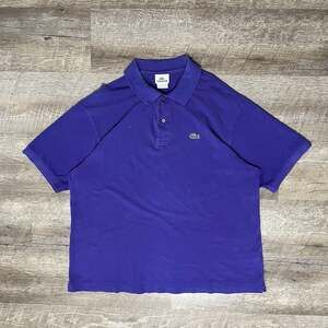Lacoste Polo Shirt Men's Size 6 Purple Cotton Classic Business Casual Y2K